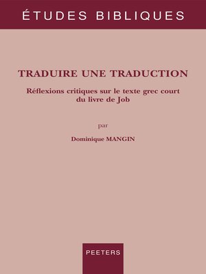 cover image of Traduire une traduction